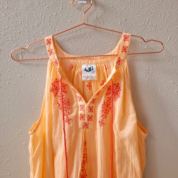 ANTHRO Mermaid Embroidered Beach Dress Size M - Picture 2 of 9